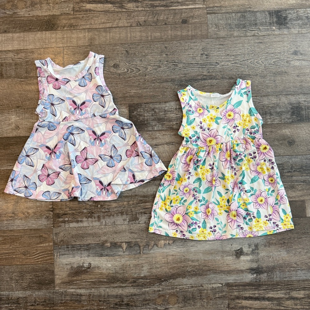 18 Month Flower and Butterfly Print Dresses
